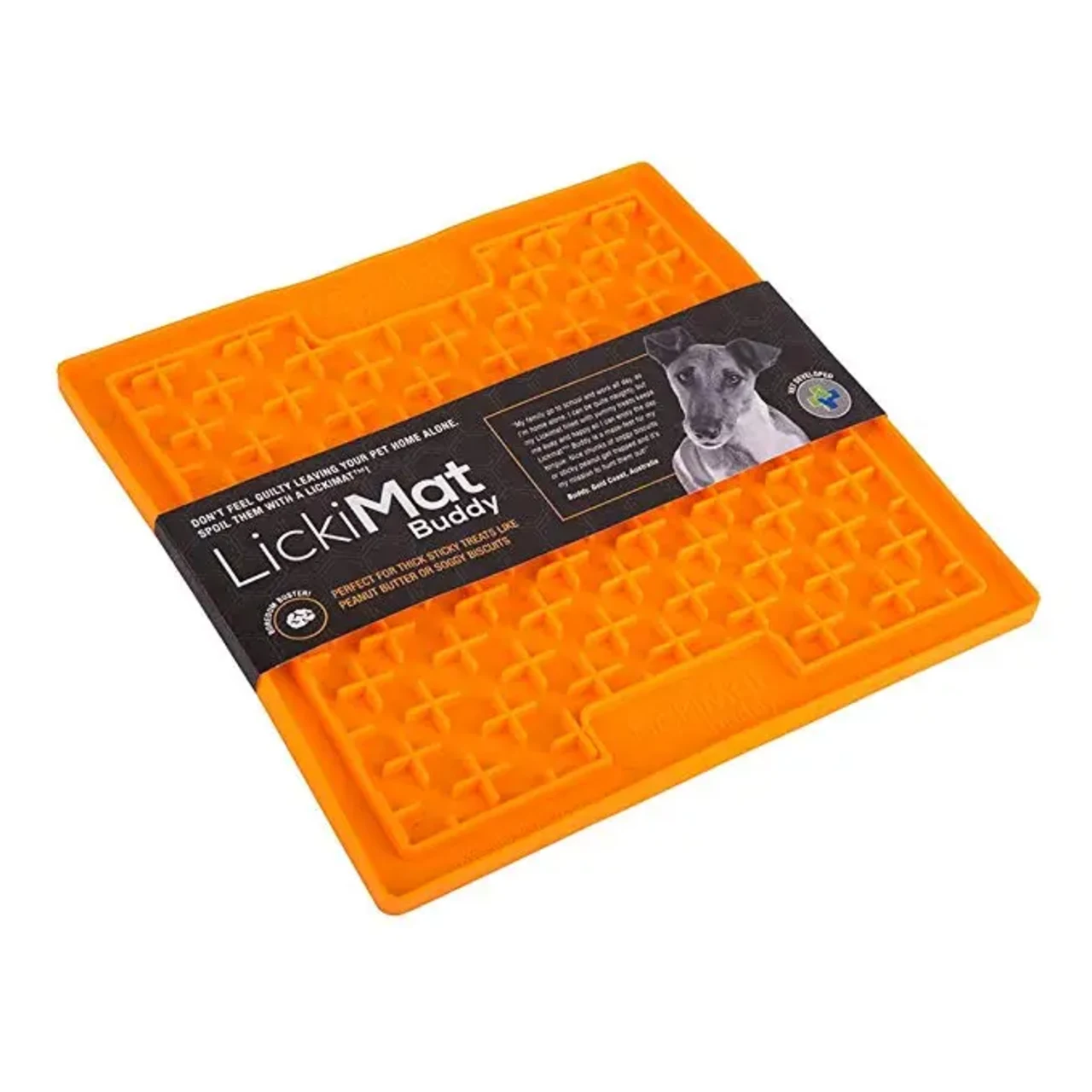 LickiMat Slikkemåtte 28 x 28 cm Grøn - aktiveringsmåtte til hunde